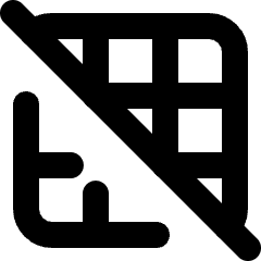 Grid Off Icon from Micro Line Set