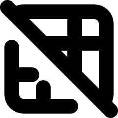 Grid Off Icon from Micro Solid Set