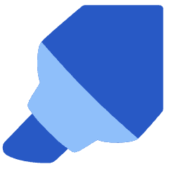 Highlighter Tip Diagonal Icon from Plump Flat Set