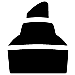 Highlighter Tip Vertical Icon from Plump Solid Set