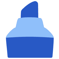 Highlighter Tip Vertical Icon from Plump Flat Set