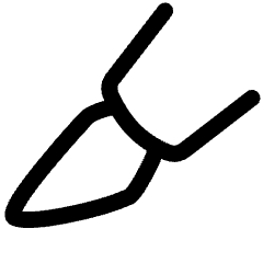 Knife Tip Diagonal Icon from Plump Line Set