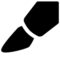 Knife Tip Diagonal Icon from Plump Solid Set