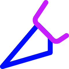 Knife Tip Diagonal Icon from Flex Neon Set