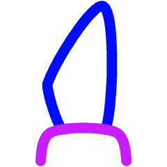 Knife Tip Vertical Icon from Plump Neon Set