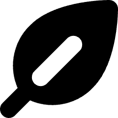 Leaf Icon from Micro Solid Set