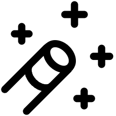Magic Wand Tip Diagonal Icon from Plump Line Set