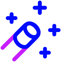 Magic Wand Tip Diagonal Icon from Plump Neon Set