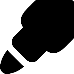 Marker Tip Diagonal Icon from Flex Solid Set