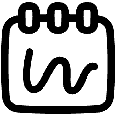 Notepad Sketchpad Icon from Plump Line Set