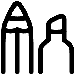 Pen Types Icon from Plump Line Set
