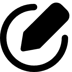 Pencil Circle Icon from Core Remix Set