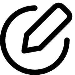 Pencil Circle Icon from Core Line Set