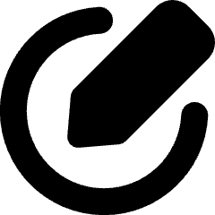Pencil Circle Icon from Micro Solid Set