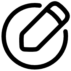 Pencil Circle Icon from Plump Line Set