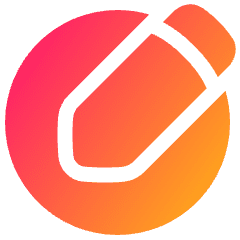 Pencil Circle Icon from Plump Gradient Set