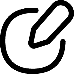 Pencil Circle Icon from Flex Line Set