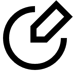 Pencil Circle Icon from Sharp Line Set