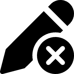 Pencil Edit Cancel Icon from Ultimate Bold Set