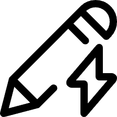 Pencil Edit Charge Icon from Ultimate Regular Set