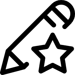 Pencil Edit Favorite Icon from Ultimate Regular Set