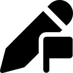 Pencil Edit Flag Icon from Ultimate Bold Set