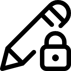 Pencil Edit Lock Icon from Ultimate Regular Set