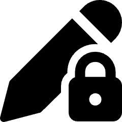 Pencil Edit Lock Icon from Ultimate Bold Set