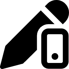 Pencil Edit Phone Icon from Ultimate Bold Set