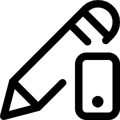 Pencil Edit Phone Icon from Ultimate Regular Set