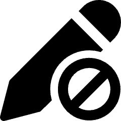Pencil Edit Prohibit Icon from Ultimate Bold Set