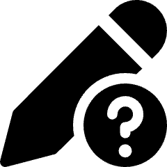 Pencil Edit Question Icon from Ultimate Bold Set
