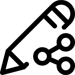 Pencil Edit Share 2 Icon from Ultimate Regular Set