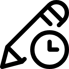 Pencil Edit Time Loading Icon from Ultimate Regular Set