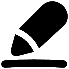 Pencil Line Icon from Flex Solid Set