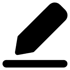 Pencil Line Icon from Core Solid Set