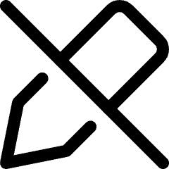 Pencil Slash Icon from Core Line Set