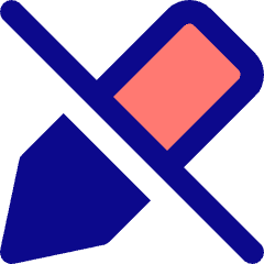 Pencil Slash Icon from Core Pop Set