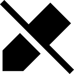 Pencil Slash Icon from Sharp Solid Set