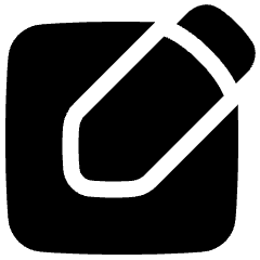 Pencil Square Icon from Plump Solid Set