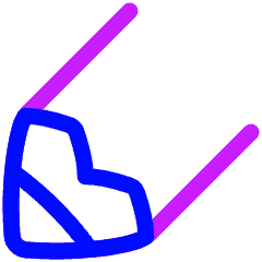 Pencil Tip Diagonal Icon from Plump Neon Set