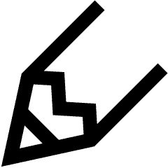 Pencil Tip Diagonal Icon from Sharp Line Set