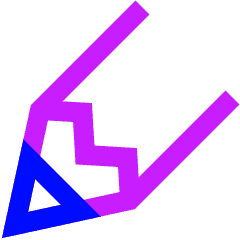 Pencil Tip Diagonal Icon from Sharp Neon Set