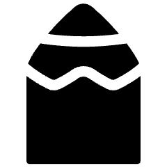 Pencil Tip Vertical Icon from Plump Solid Set