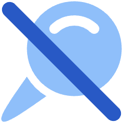 Pin 2 Disabled Icon from Plump Flat Set