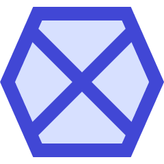 Polygon Frame Icon from Sharp Duo Set