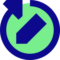 Rewrite Rephrase Pen Arrow Icon from Sharp Pop Set