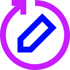 Rewrite Rephrase Pen Arrow Icon from Sharp Neon Set