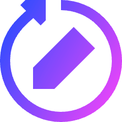 Rewrite Rephrase Pen Arrow Icon from Sharp Gradient Set