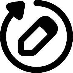 Rewrite Rephrase Pen Arrow Icon from Plump Remix Set